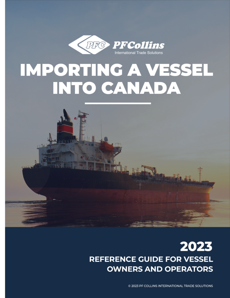 Client Resources Importing a Vessel Into Canada